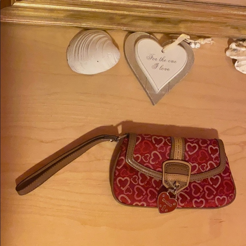 XOXO Heart-Print Wristlet